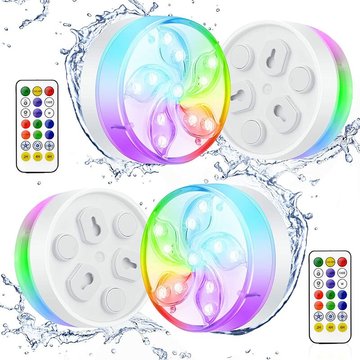 Perlerare - Lampe led Submersible Étanche, Lumière Piscine IP68 Étanche rvb Multi-couleur avec Télécommande, Éclairage Piscine led pour Enfants, Vase