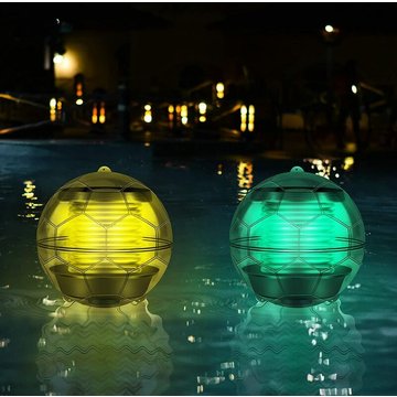 Lampe Lumière de piscine Solaire Énergie Lampe Flottante Étang avec Couleur Changement étanche Balle suspendue de Lumière pour Jardin Piscine Arbre