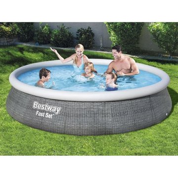 LangRay Bestway Ensemble de piscine gonflable Fast Set avec pompe 396x84 cm