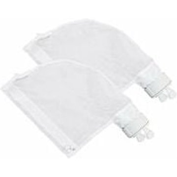 Lot de 2 Sacs Filtrants pour Nettoyeur de Piscine Polaris 280 et 480 Design Zippé et Réglable en Blanc Langray