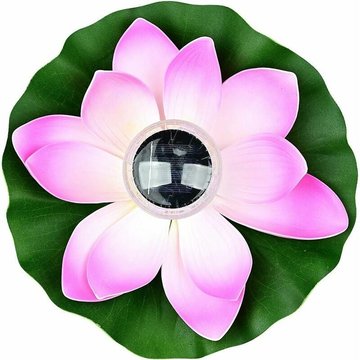 Lanterne Solaire Lotus TUMALAGIA pour Extérieur, Lumières de Piscine Flottantes Lumières Solaires LED RGB Fleur de Lotus Lampe Flottante Étanche (Rose)