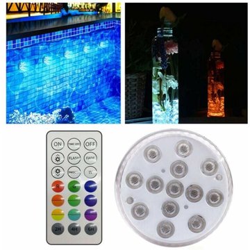 Lling - Led Submersible Lumieres Avec Telecommande Sans Fil, Batterie Sous-Marine Led Operated Lumieres Etanche Decoration Lumiere Pour Aquarium, 7