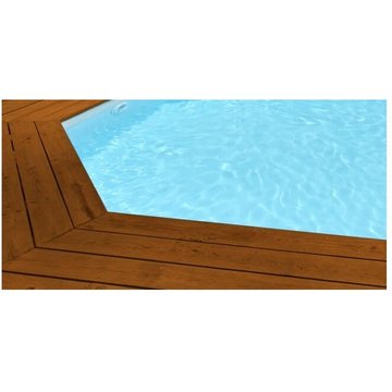 Piscineo - Liner piscine 75/100 compatible piscine modèle Santana 436x335x127 bleu clair