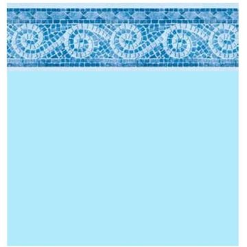 Liner piscine 75/100 bleu clair frise Genova bleue 7.30 x 3.70m Piscineo.com