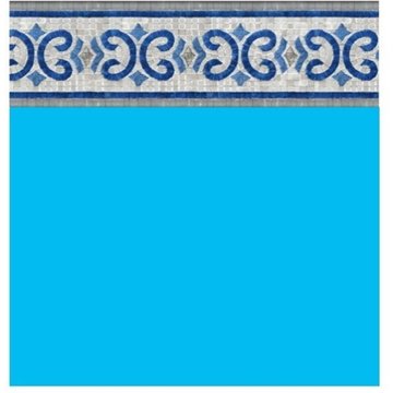 Liner Piscine 75/100 Bleu foncé - frise Oxford Dia 5.50m H 1.20m Piscineo.com