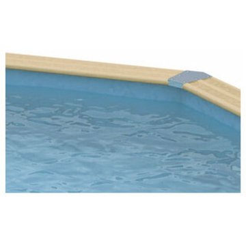 Liner sable ou bleu pour piscine octogonale Ubbink - Couleur liner : Sable - Dimensions piscine : 670 x 400 x 130 cm