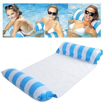 JORMFTTE Lit flottant gonflable piscine, hamac à eau 4 en 1 chaise longue, matelas pneumatique, hamac gonflable pour