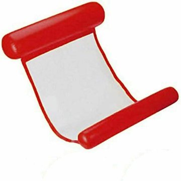 TUMALAGIA - Lit Flottant Hamac d'Eau Gonflable Chaise Longue pour Mer Piscine Plage - Rouge