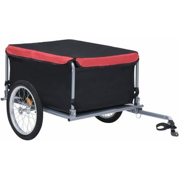 Remorque de bicyclette Noir et rouge 65 kg # - Litzee