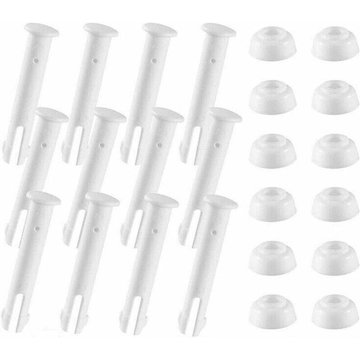 Lot de 12/24 épingles en plastique KINARITO pour joints de piscine en caoutchouc - Pièces de rechange pour piscine - Accessoires de piscine Capuchon de