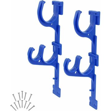 Lot de 2 crochets YEURIé pour bâtons de piscine télescopiques, écumeurs, râteaux, filets, brosses, tuyau d'aspiration, outils de jardin et accessoires de piscine