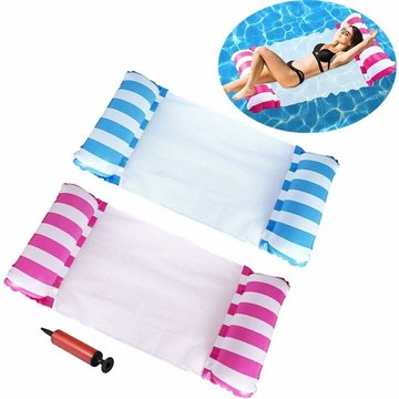 Tanabata - Lot de 2 flotteurs gonflables de piscine pour adultes, 4 en 1, gonflables pour piscine avec hamac gonflable multi-usage (selle, fauteuil,