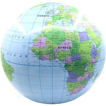 Cadeaux - Lot de 2 globes gonflables de 27,9 cm pour ballon de plage, globe terrestre, pour sacs de fête, matériau pvc