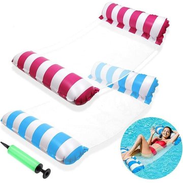 Lot de 2 Hamacs d'eau XINUY - Hamac Flottant Gonflable pour Piscine - Flotteur Inclinable pour Adultes