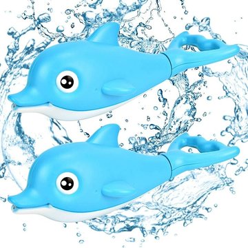 Lot de 2 jouets de piscine d'été avec jouets de piscine pour les fêtes d'été en plein air, piscines extérieures, (dauphins)