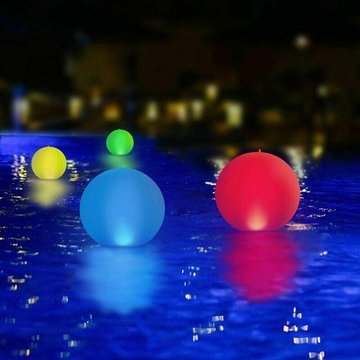Lot de 2 lampes LED solaires flottantes SONIATKIA pour piscine - Étanche IP68 - 35 cm - Décoration de jardin