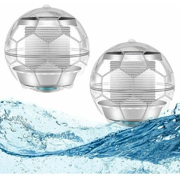 Lot de 2 lampes solaires décoratives d'extérieur 7 couleurs changeantes LED boule solaire lumières flottantes de piscine étanches pour jardin, étang,