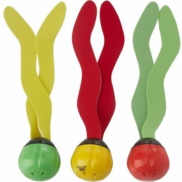 Tumalagia - Lot de 3 jeux de balles pour piscine (herbe jaune fluo)
