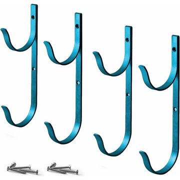 Lot de 4 crochets de fixation WAHAISON pour poteau de piscine en aluminium avec vis - Crochets idéaux pour piscine, perches télescopiques, écumoires, tuyau