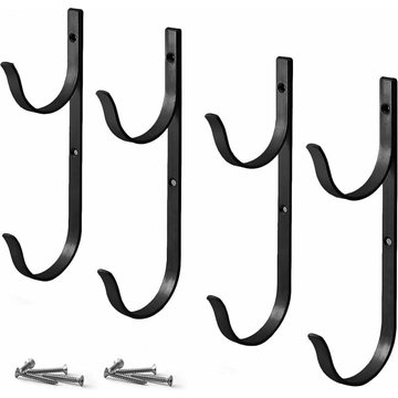 Lot de 4 crochets de fixation WAHAISON pour poteau de piscine en aluminium avec vis - Crochets idéaux pour piscine, perches télescopiques, écumoires, tuyau