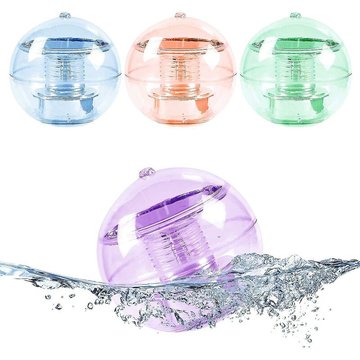 Lot de 4 lampes solaires de piscine ER-SIICE, lampes de piscine flottantes pour piscine creusée étanches avec 7 couleurs RVB changeantes, boules de lumière LED