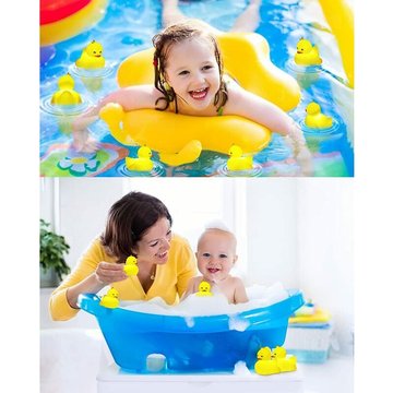 Lot de 4 Lumière de Piscine Canard Jaune Flottant