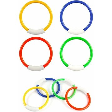 Lot de 8 anneaux de plongée sous-marins YEURIé pour piscine - 14 cm de diamètre