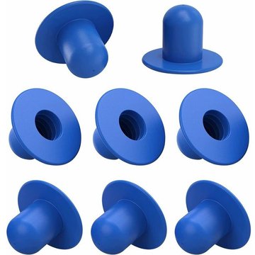 Lot de 8 bouchons de rechange SWYEOOT pour piscine - Version mise à jour - Pour fond de piscine - En plastique - Avec trous - Compatible avec les piscines