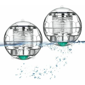 Lumière de piscine flottante solaire AYYQH avec changement de couleur étanche pour piscine de jardin abs, 2 pièces