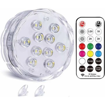 Ilovemilan - Lumières led submersibles magnétiques pour piscine, spa et fête, télécommande, fontaine lumineuse, aimant ventouse (7,6 cm 1 paquet)