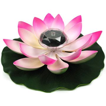 Lumière de lotus flottante, Lampe de fleur de Lotus étanche à énergie solaire 7 couleurs changeant les lumières de paysage pour la fête de la piscine