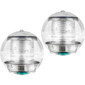 Enlenk - Lumière de Piscine, 2 pcs 7 Couleurs Changement Solaire Flottant Lumière Étang, Lumière Étanche en Solaire Suspension Boule pour Aquarium