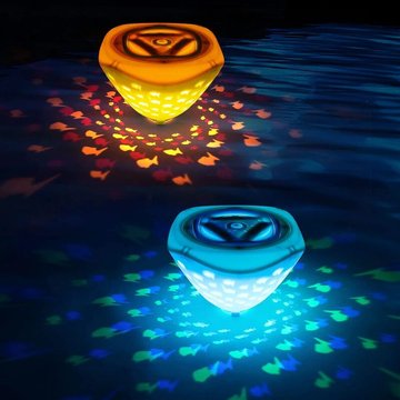 Lumière de Piscine de led, 2 pièces Solaire Lampe Flottante Piscine Eclairage Piscine pour Piscine, Baignoire, Bassin, Fontaine, Spa, Party Décor