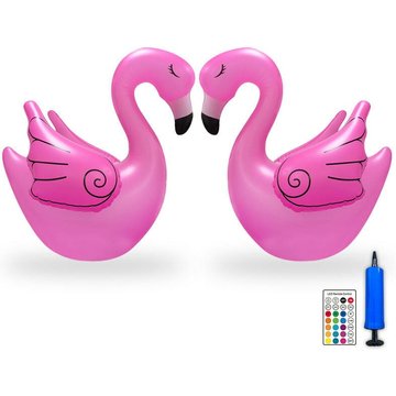 Lumière de piscine flottante ER-SIICE, lumière de piscine solaire Flamingo avec télécommande, lumière LED gonflable étanche, lumière de piscine hors-sol pour piscine