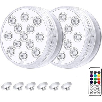 Lumière led Submersible, Éclairage IP68 Lampes Sous couleur avec Télécommande, Lumières de Baignoire Étanche, pour Aquarium Baignoire Piscine Jardin