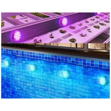 Lumière led Submersible - Sous-Marines Multi-couleur IP68 Baignoire Étanche Lampe Piscine led avec batterie 3 aaa, avec ir Télécommande pour Aquarium