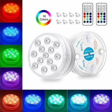Briday - Lumière led Submersible Étanche, IP68 Lampes de Piscine Sous-Marines Multi-couleur avec Télécommande Lumières de Baignoire pour Aquarium