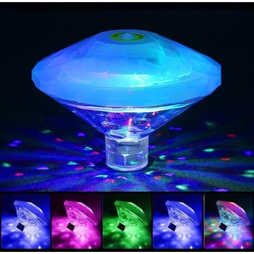 Lumières de bassin, lumières sous-marines rvb, lumières de fête disco, lumières de piscine multicolores avec 7 modes d'éclairage pour les bars de