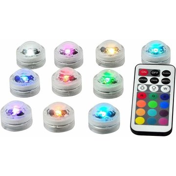 Lumières LED submersibles YOYO pour piscine avec télécommande étanche, bougie chauffe-plat sans flamme, forme de diamant, blanc chaud et blanc RVB