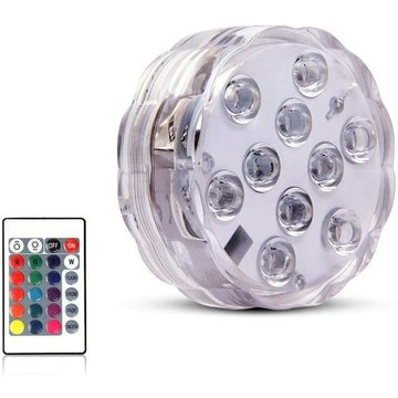 Aougo - Lumières led submersibles IP68 étanche avec télécommande lumière de vase led multicolore éclairage de bassin 10 lumières led pour aquarium