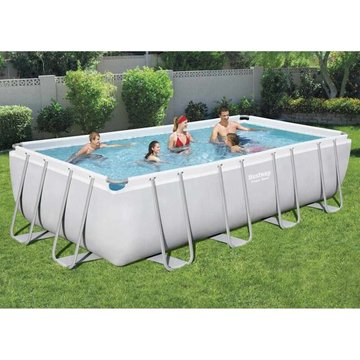 Furniture Limited - Ensemble de piscine en acier rectangulaire Bestway