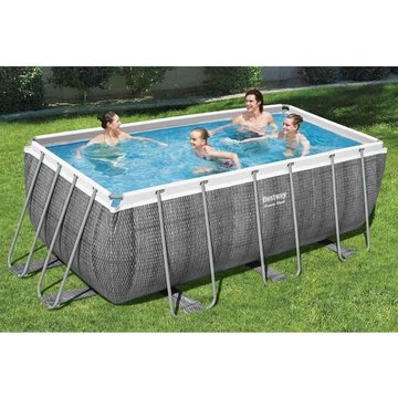 Furniture Limited - Ensemble de piscine rectangulaire Power Steel Bestway
