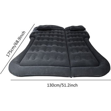 Matelas de voiture gonflable multifonctionnel, matelas de voyage gonflable, siège arrière de canapé, oreiller, tapis de Camping en plein Air,Black,CN