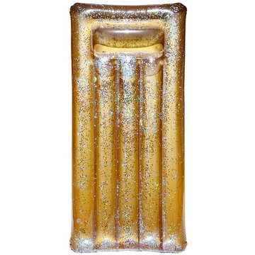 JET LAG - Matelas gonflable Paillettes pour piscine - L. 181 cm - 181 x 82 x 22 - Or