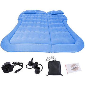 Matelas gonflable pliable pour Camping, voiture SUV, voyage, 175x130cm,Bleu,CHINA