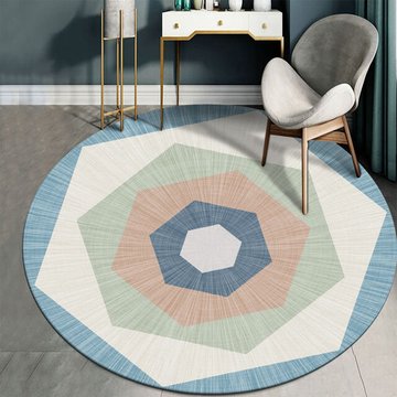 Nordic Round Carpets for Living Room Decoration Teenager Bedroom Decor Rugs Home Sofa Carpet Nonslip Area Rug Washable Floor Mat,4,160x160cm