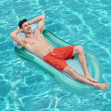 TUMALAGIA Matelas pneumatique « hamac » 160 x 84 cm Gonflable Assorti, Turquoise - Piscine