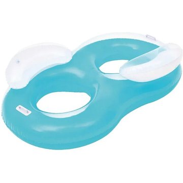 COLNK - Matelas pneumatique double piscine Bestway Double-Ring Float 188x117cm