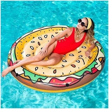 Matelas Gonflable Île Hamburger en PVC pour Piscine et Mer TRADE SHOP TRAESIO 150 cm