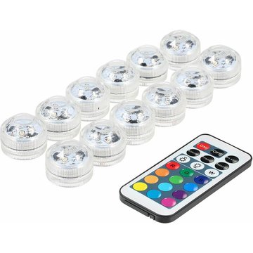 Mini Lumiere De Plongee Coloree Led Rvb Ip68 Etanche Avec Telecommande 12 Pieces